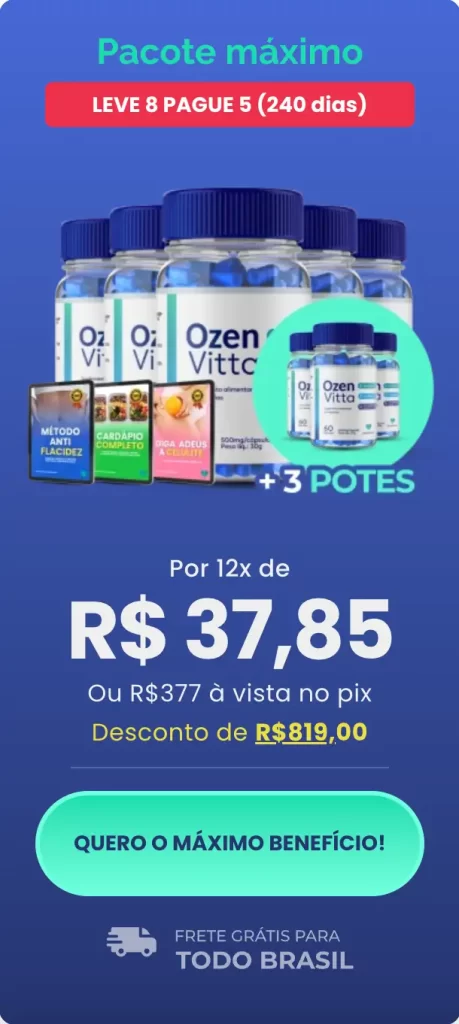 Ozen vita preço - Pacote Máximo – Suplemento Para 240 Dias, Site Oficial Com Desconto, Frete Grátis e Garantia de 30 Dias